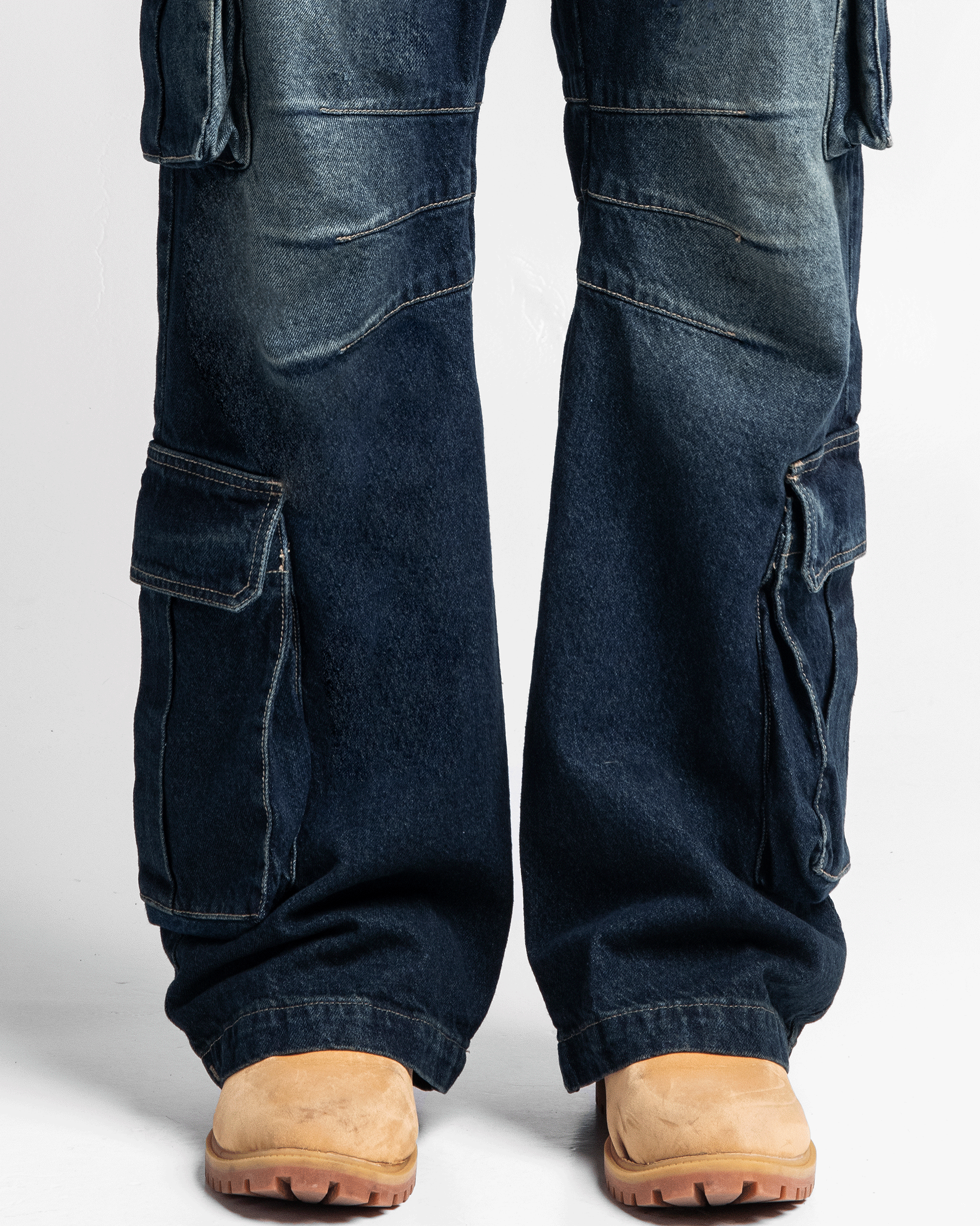Jean Cargo Dirty Azul