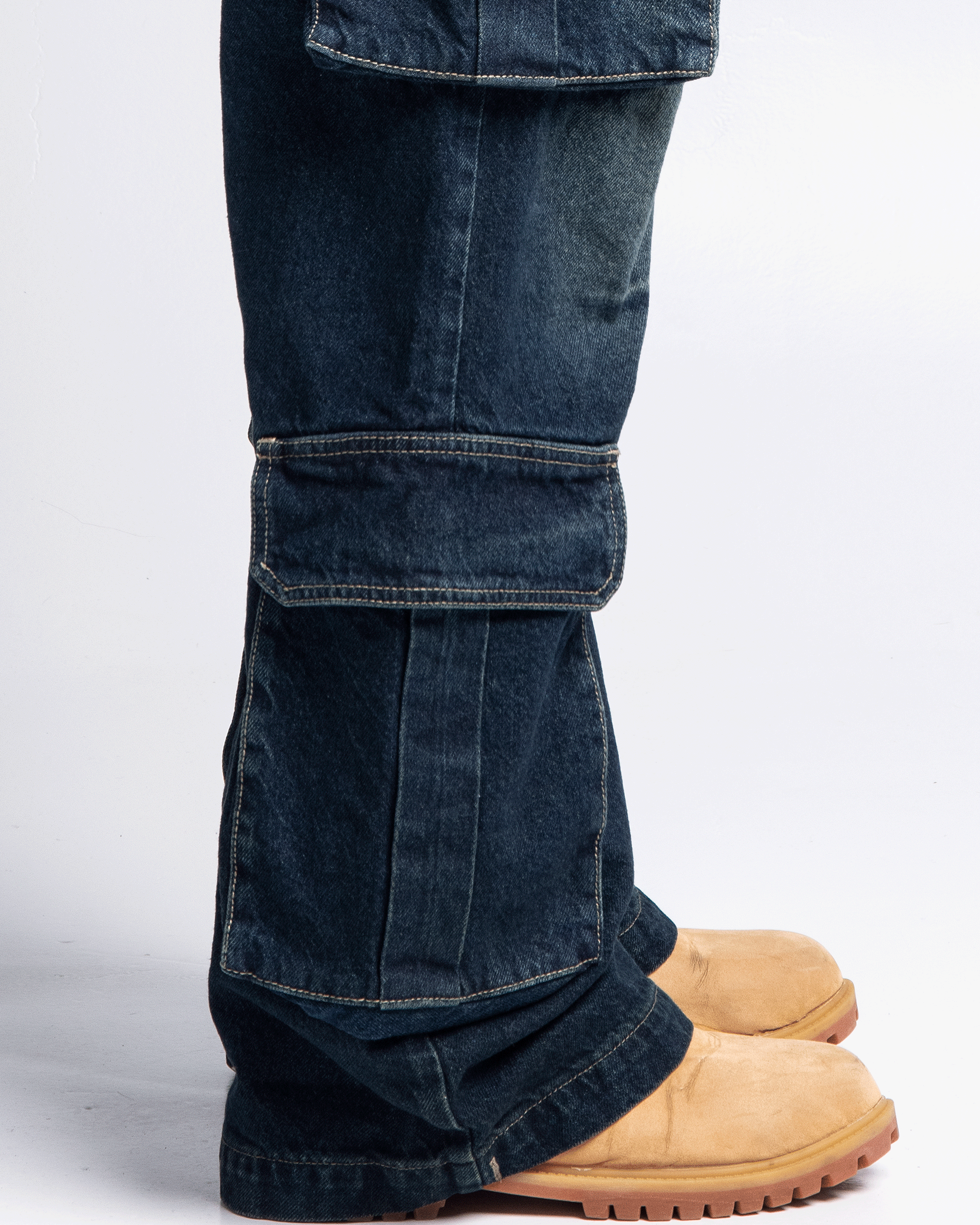Jean Cargo Dirty Azul