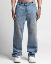 Striped Dirty Denim Pant