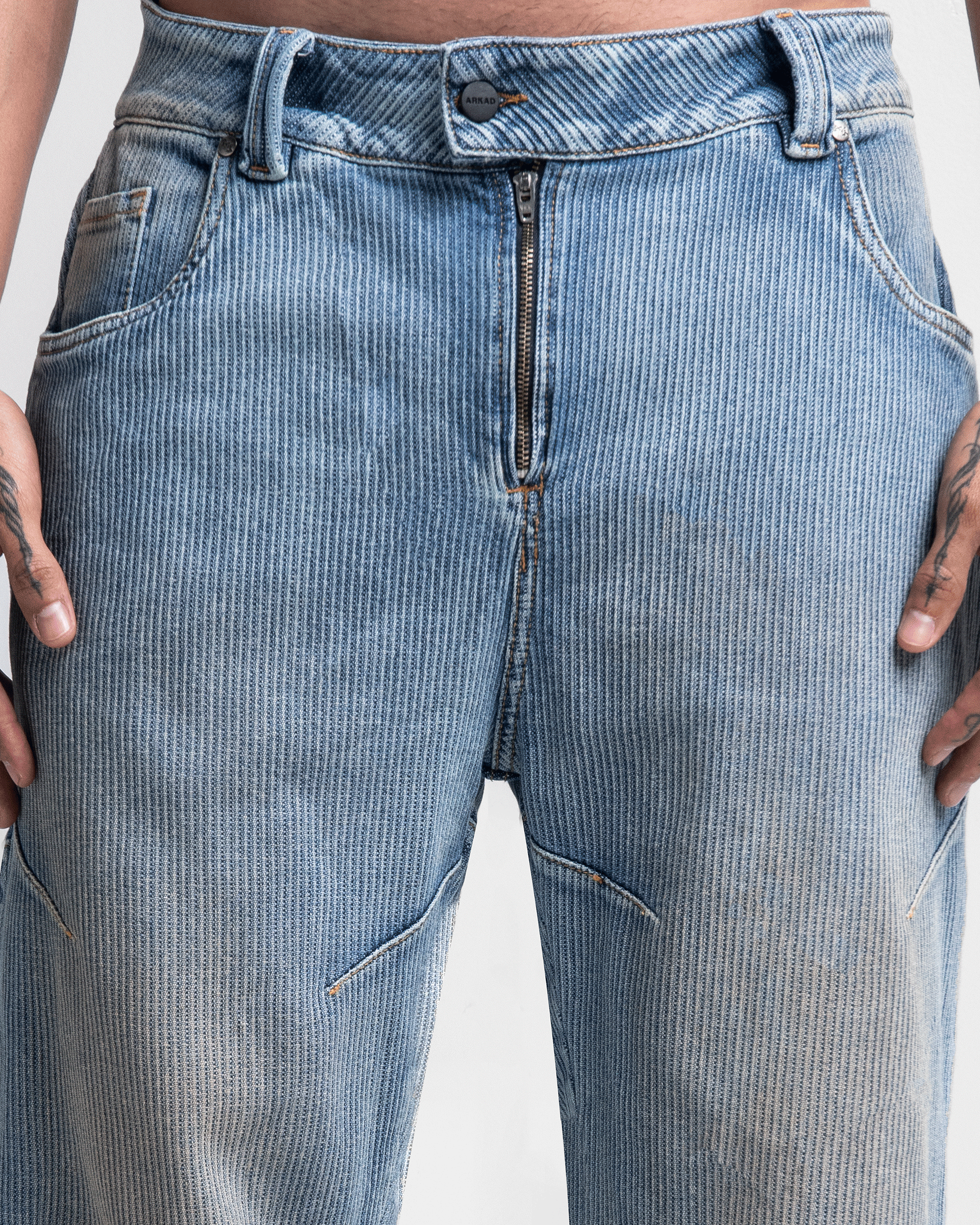 Striped Dirty Denim Pant