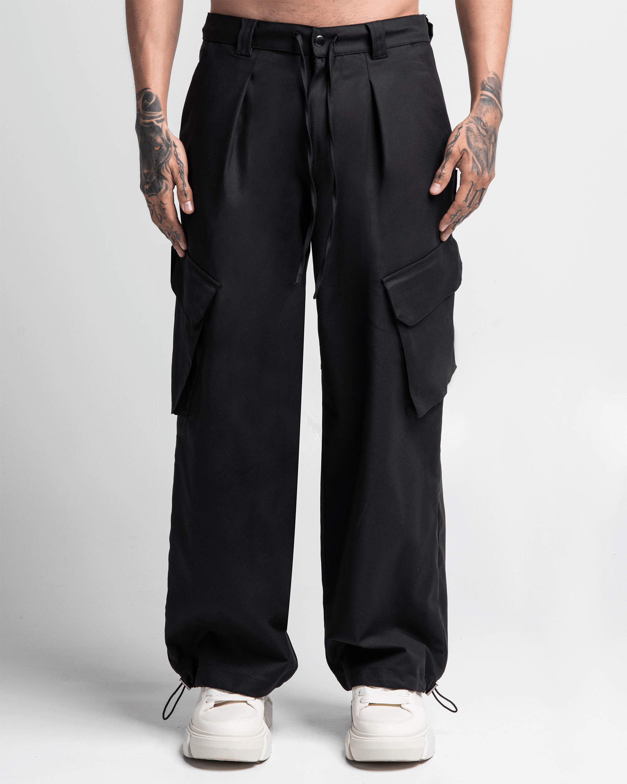 Tailored Cargo Negro Drill