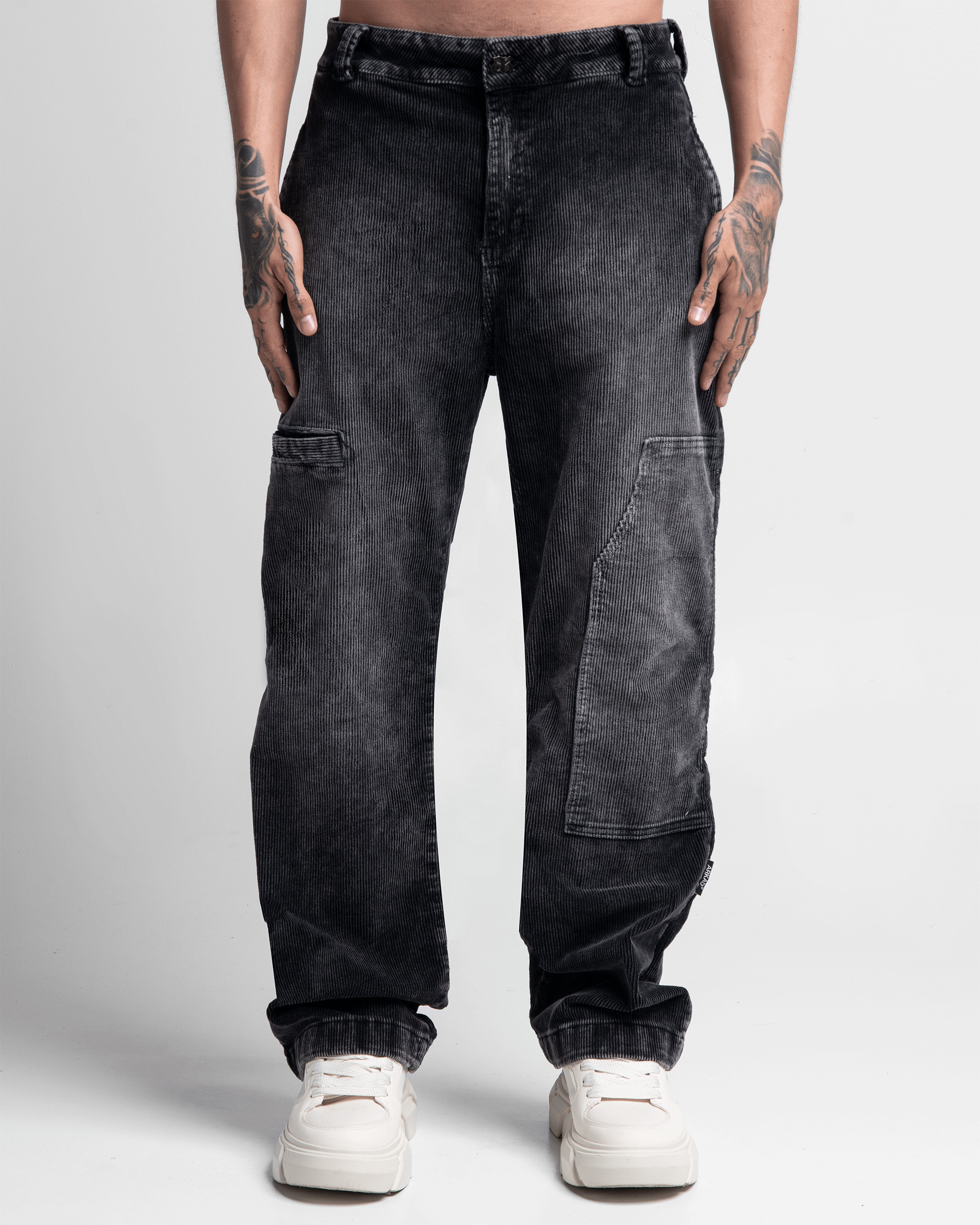 Pantalón Corduroy Acidwash Negro