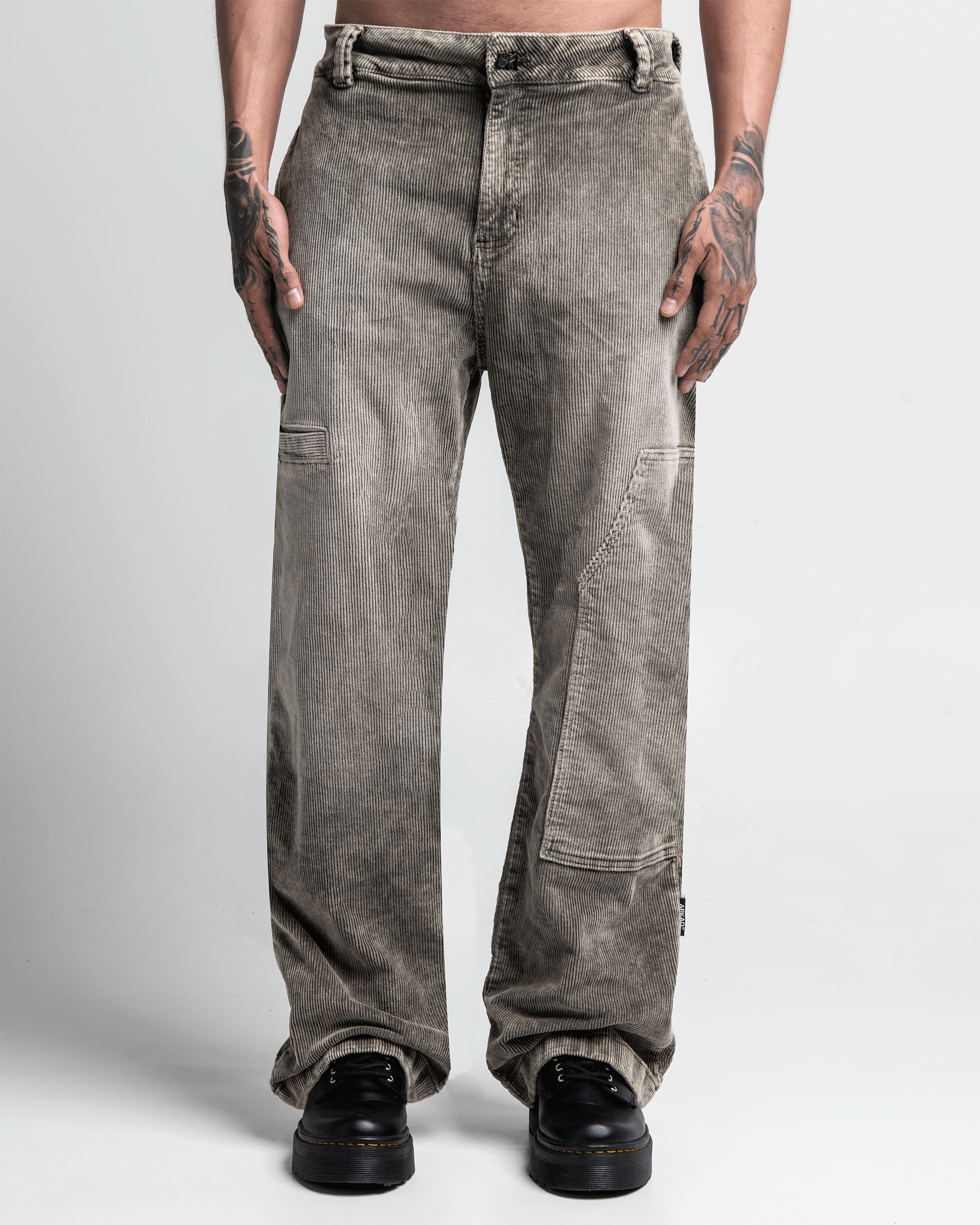 Pantalón Corduroy Acidwash Verde