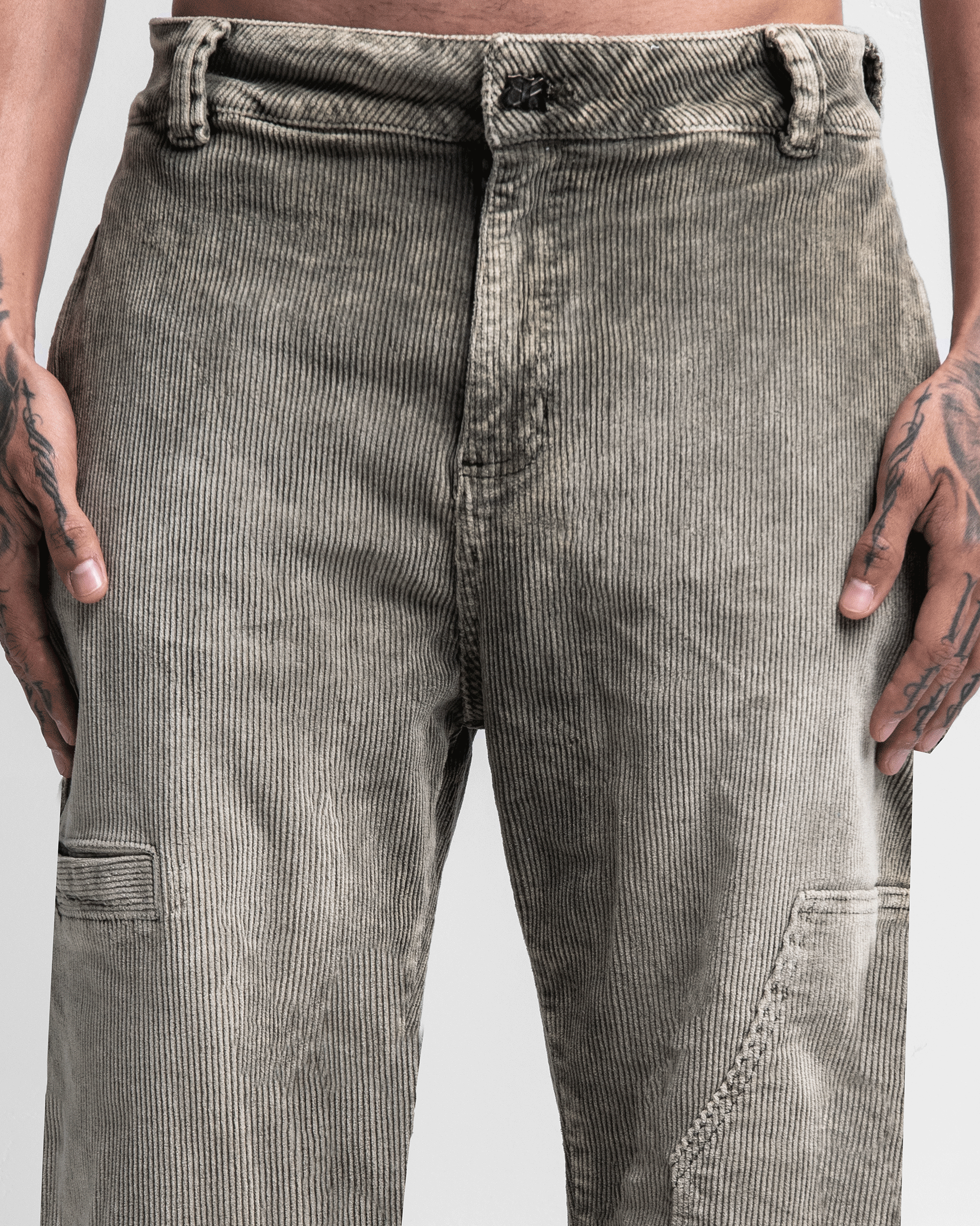 Pantalón Corduroy Acidwash Verde