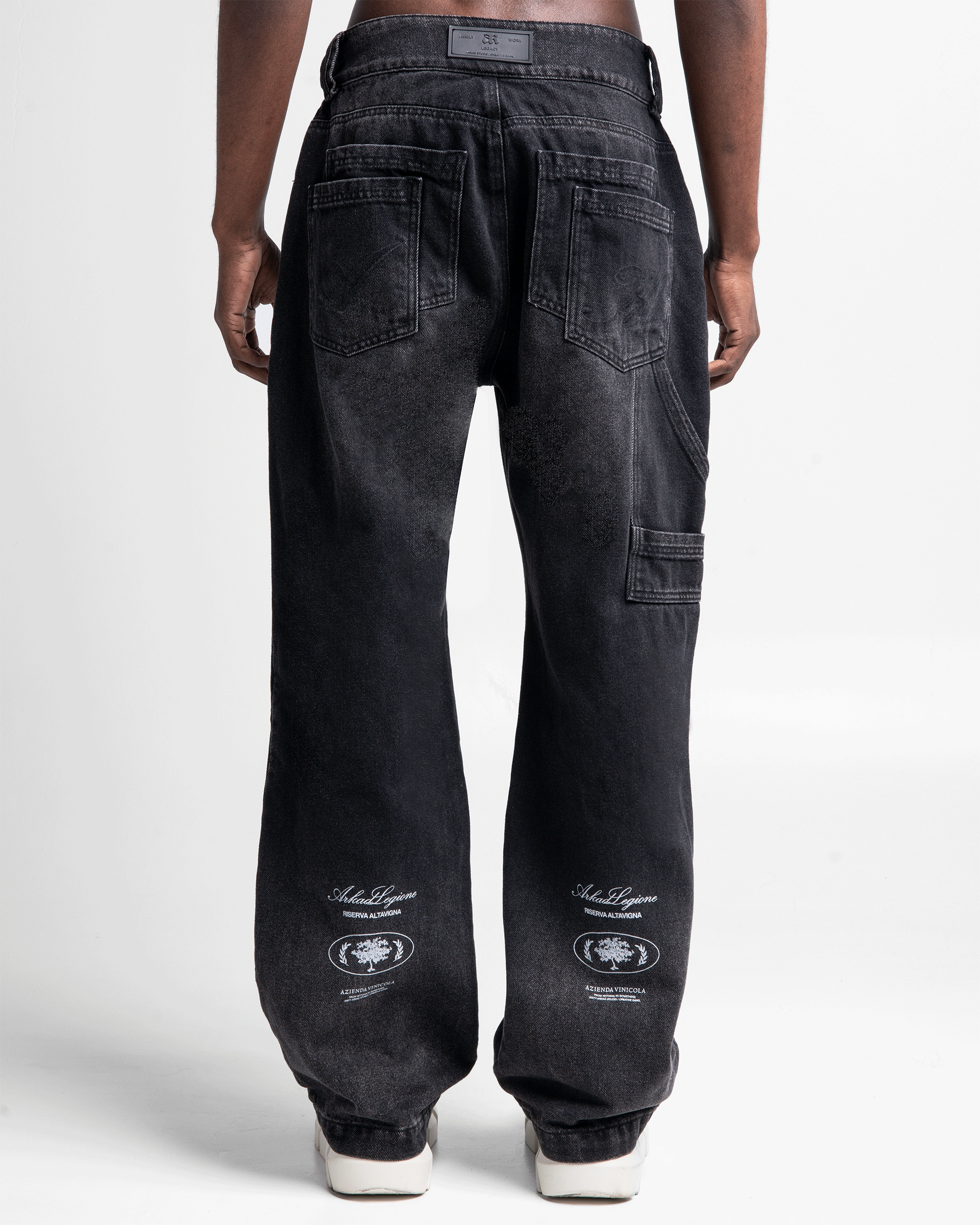 Printed Black Jean
