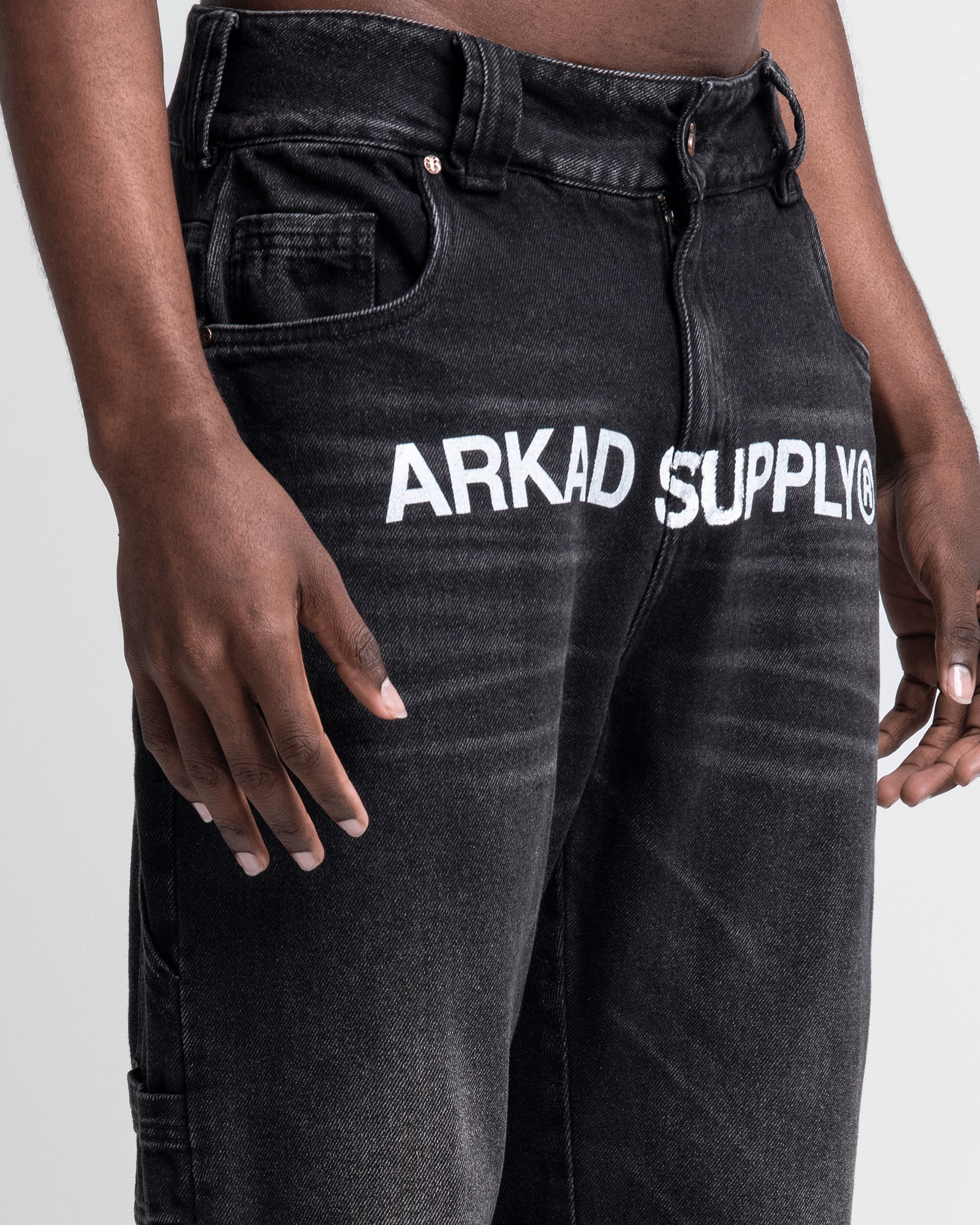 Printed Black Jean