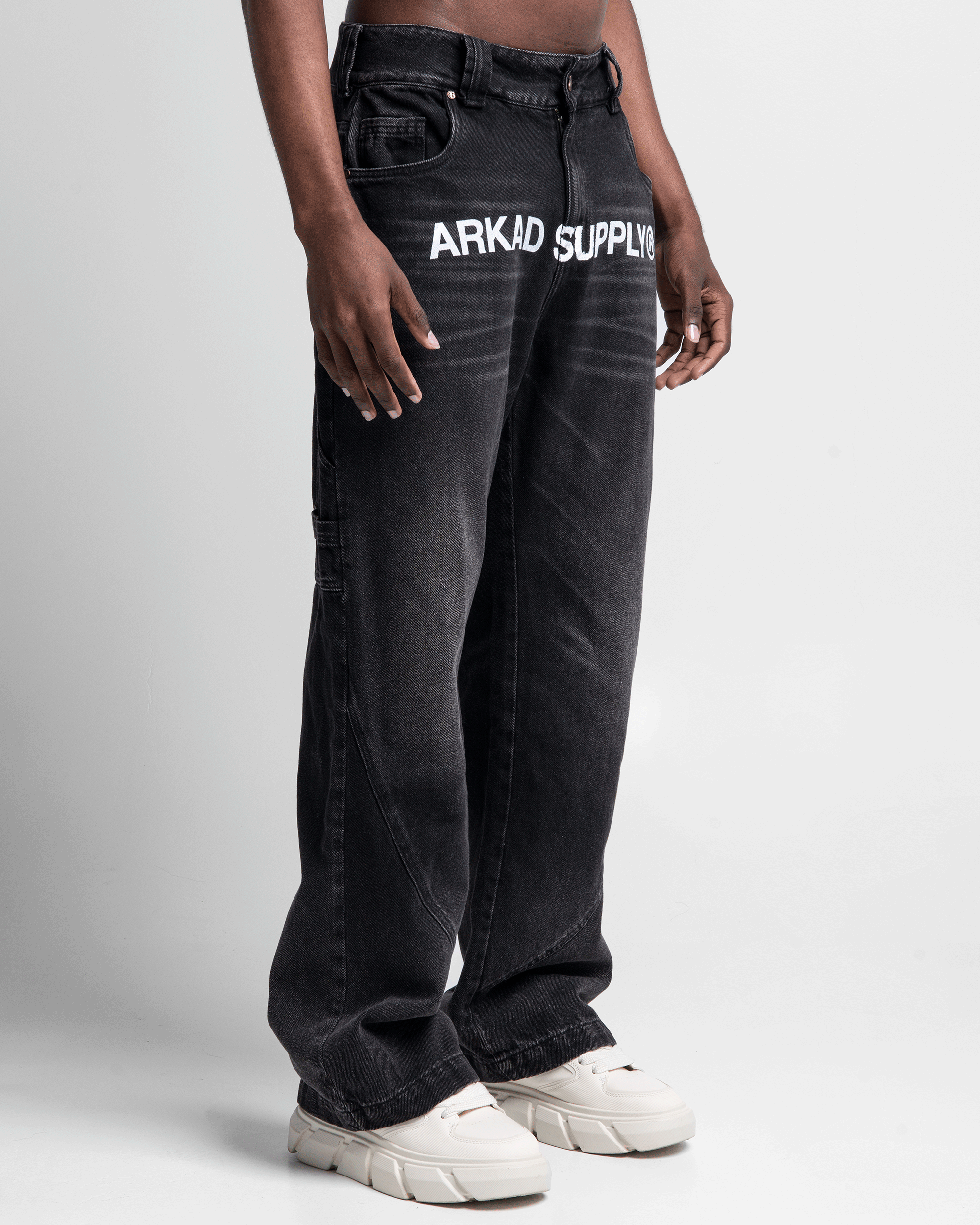 Printed Black Jean