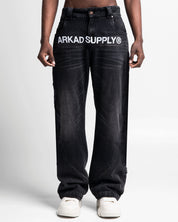 Printed Black Jean