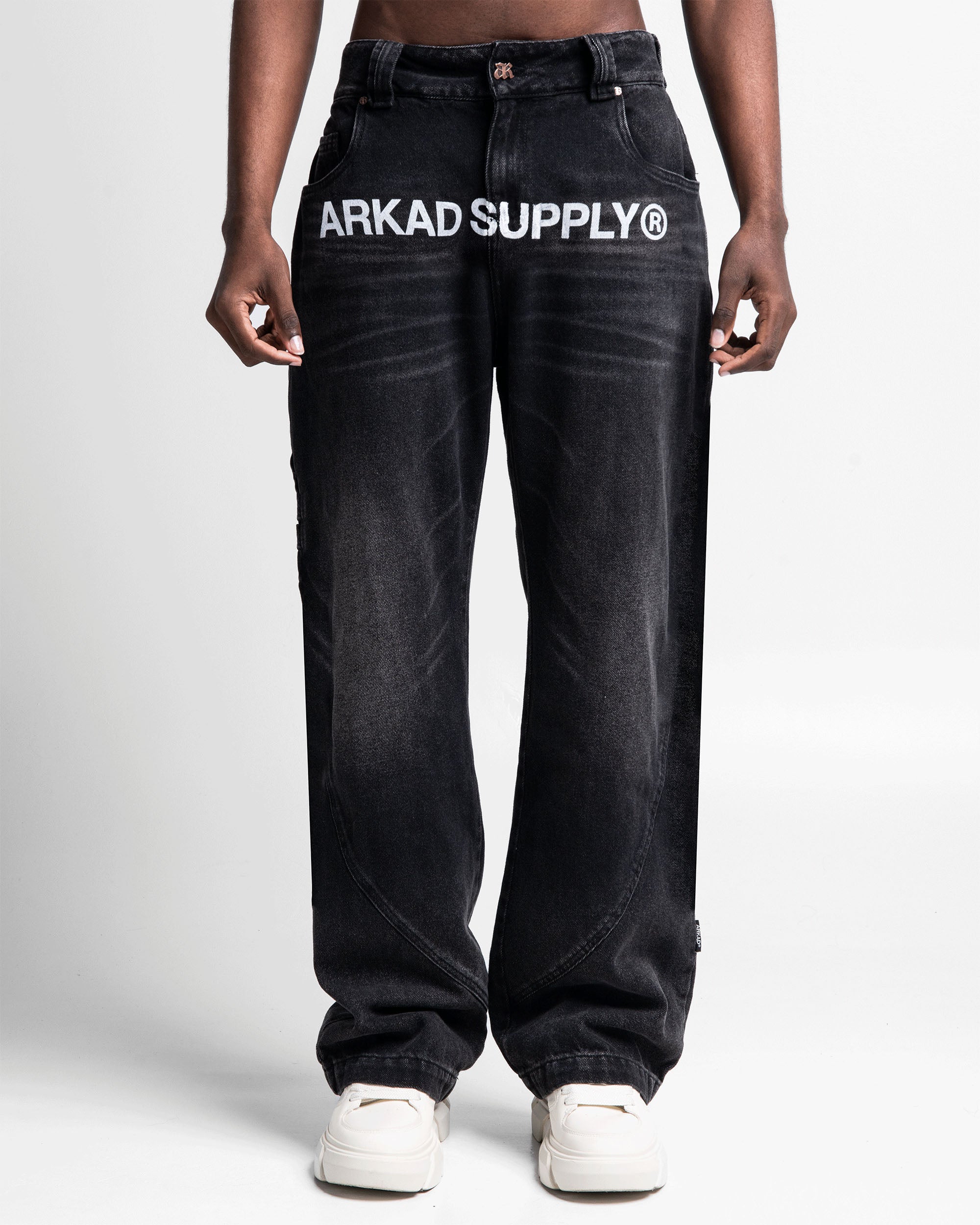 Printed Black Jean