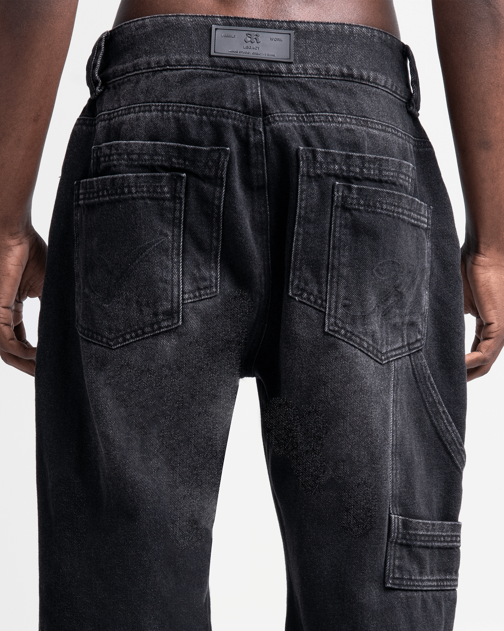 Printed Black Jean