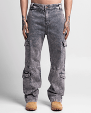 Jean Cargo Dirty Gris