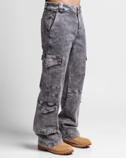 Jean Cargo Dirty Gris