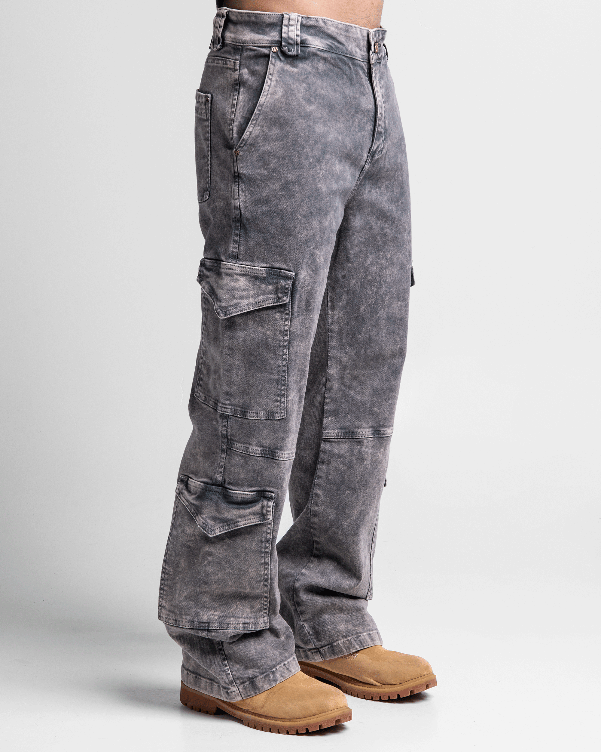 Jean Cargo Dirty Gris