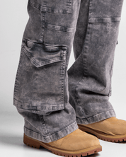 Jean Cargo Dirty Gris
