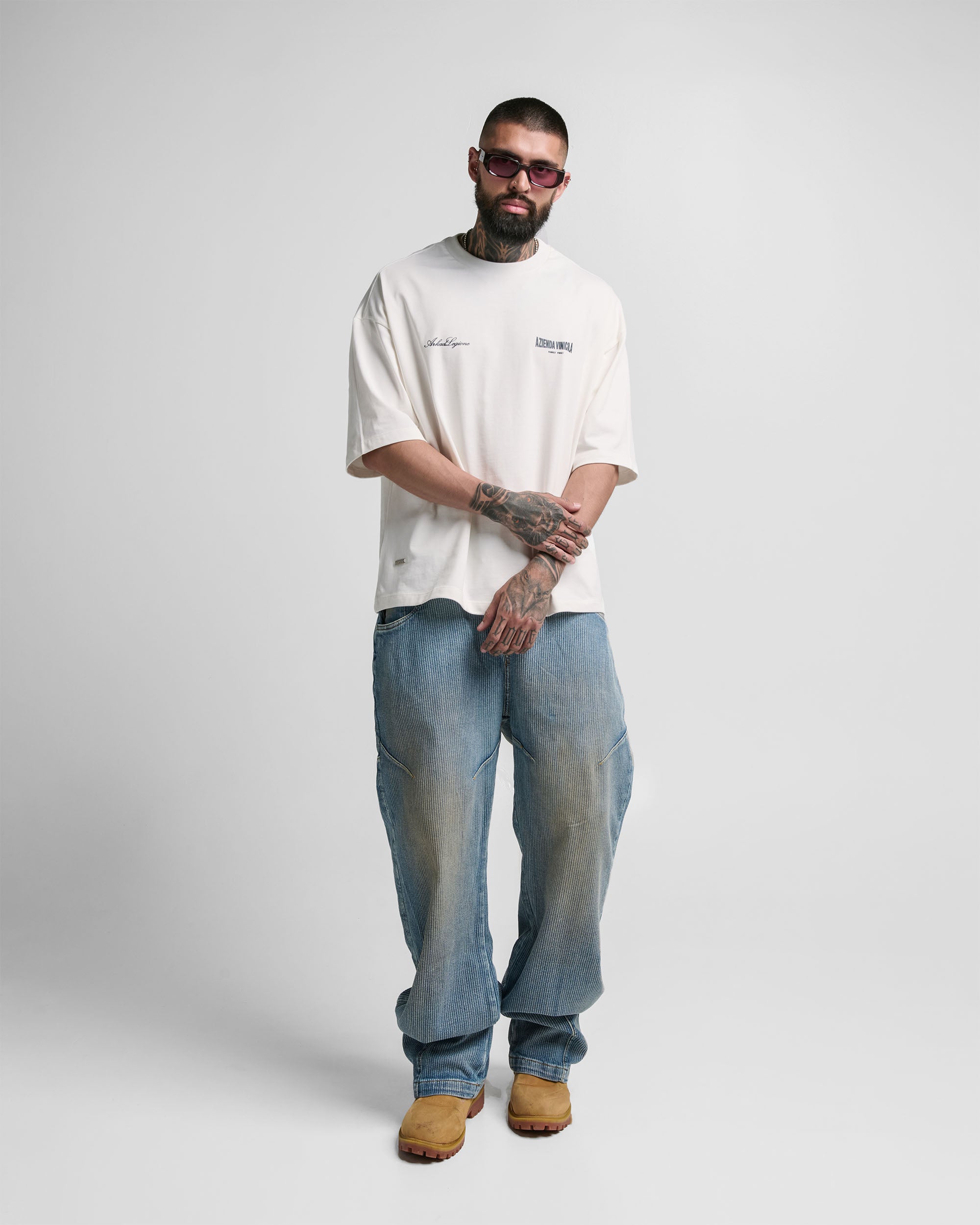 Striped Dirty Denim Pant