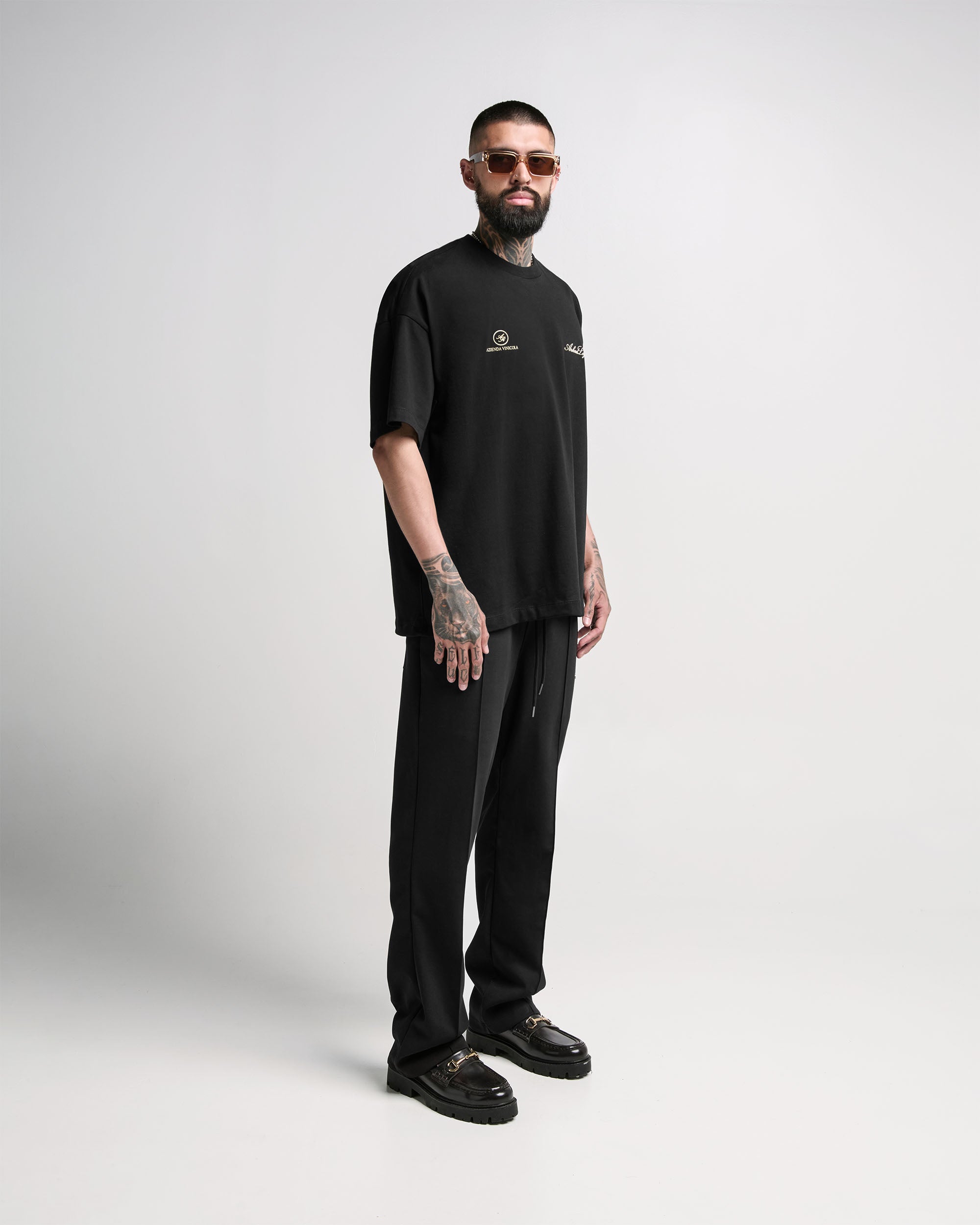 Pintuck Pant - Negro