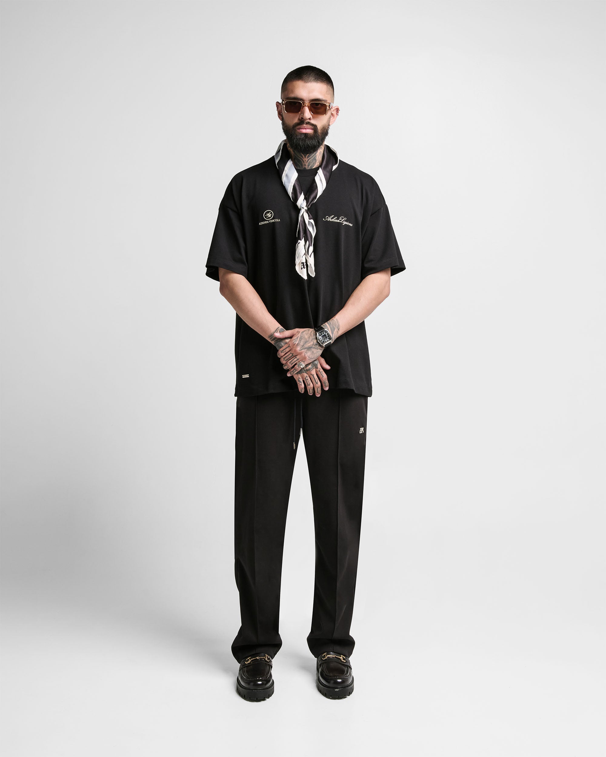 Pintuck Pant - Negro