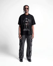 Denim Pant Cargo Negro
