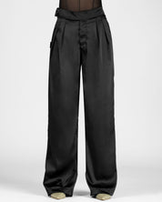 Pantalon Negro Satin Mujer