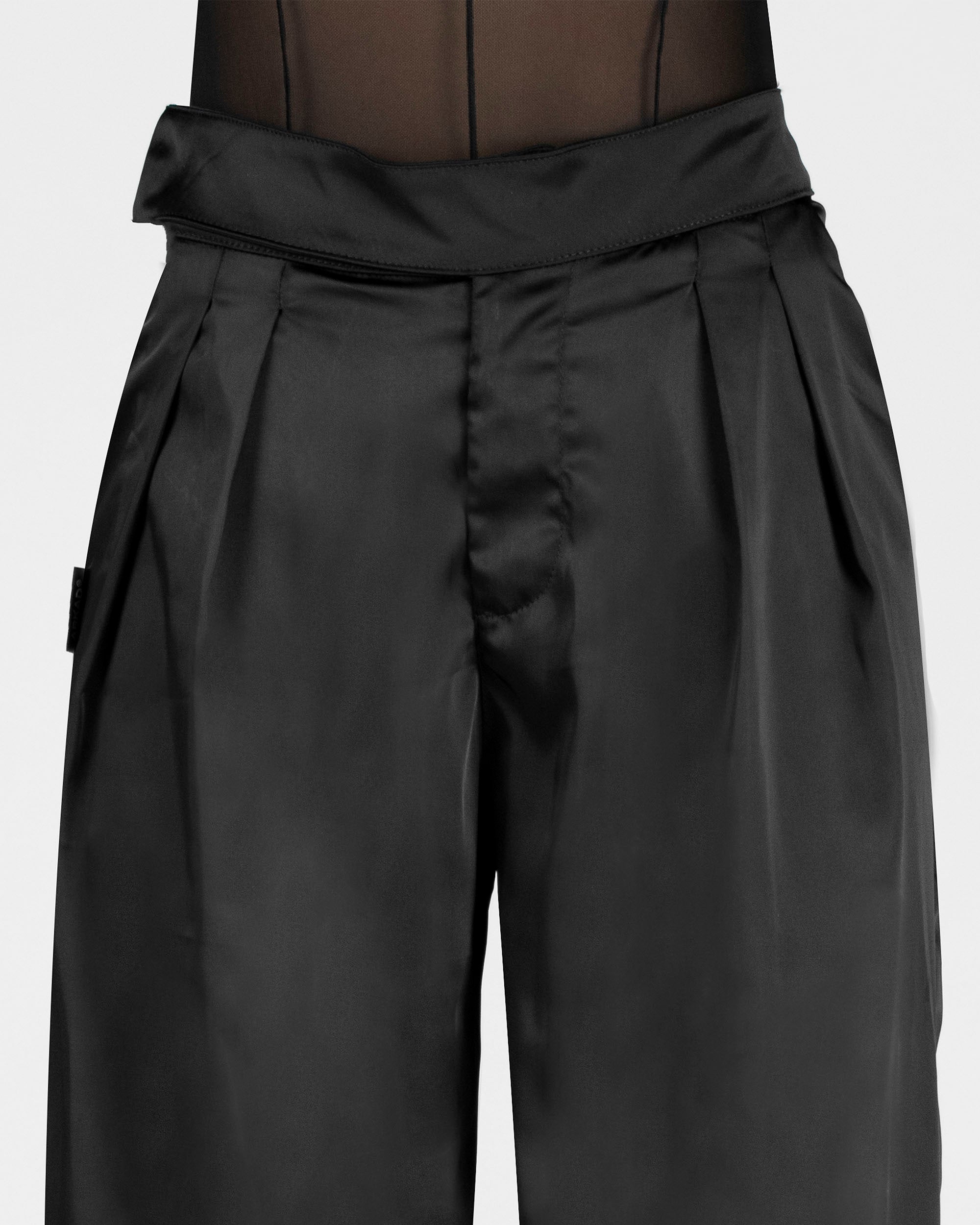 Pantalon Negro Satin Mujer