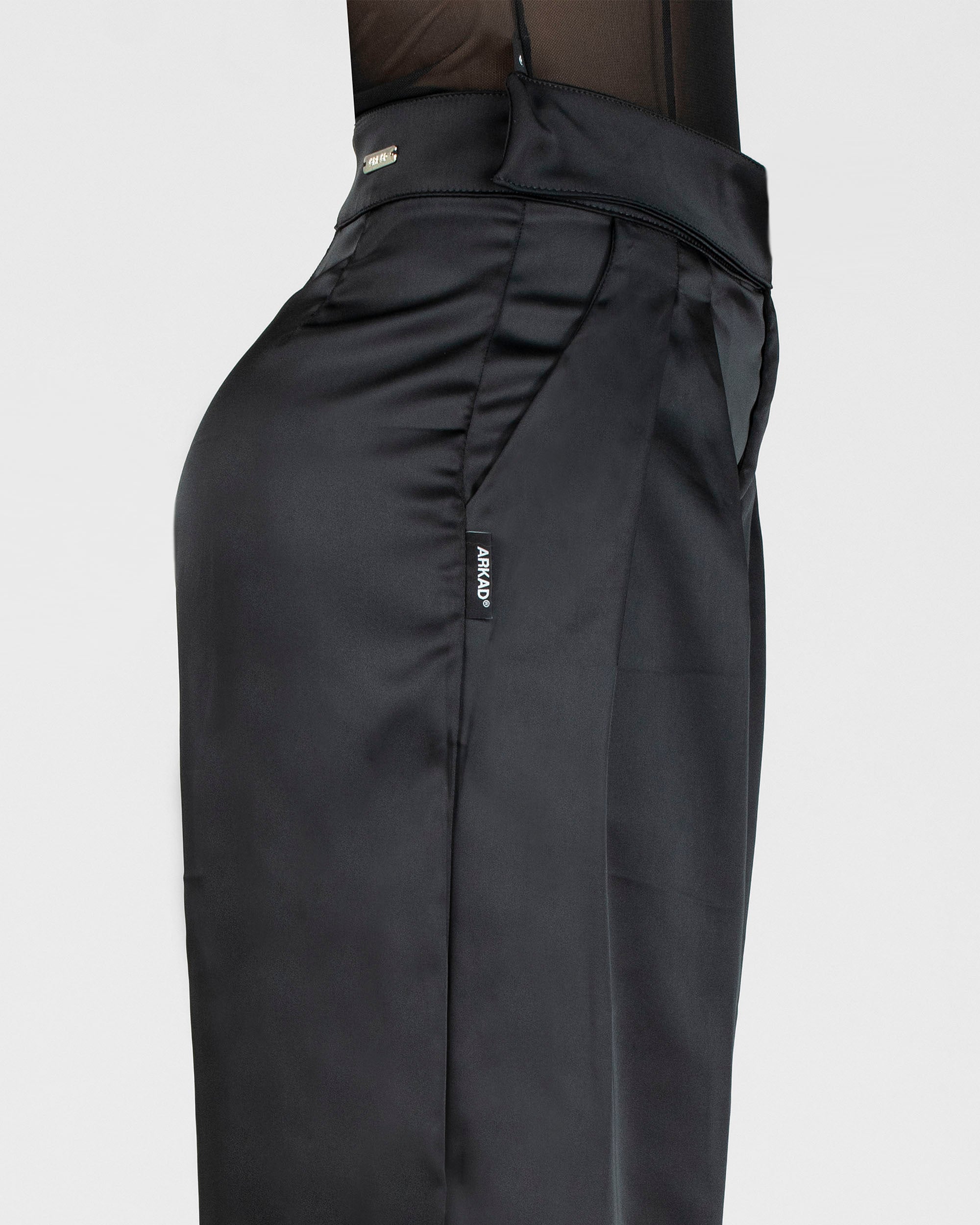 Pantalon Negro Satin Mujer