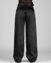 Pantalon Negro Satin Mujer