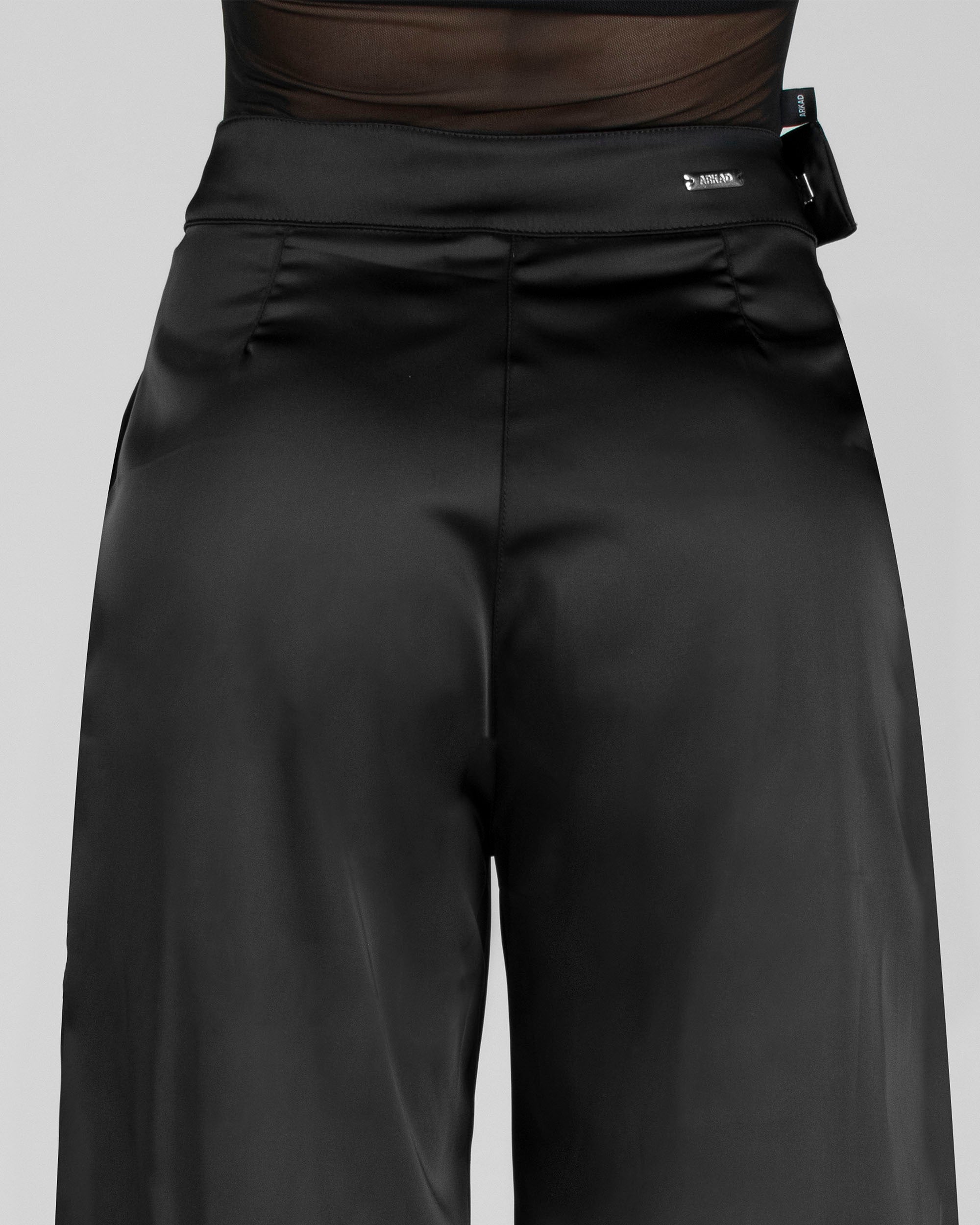 Pantalon Negro Satin Mujer