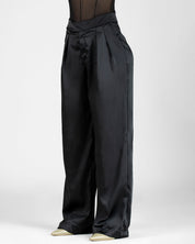 Pantalon Negro Satin Mujer