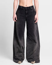 Denim Pant Degrade Negro Mujer