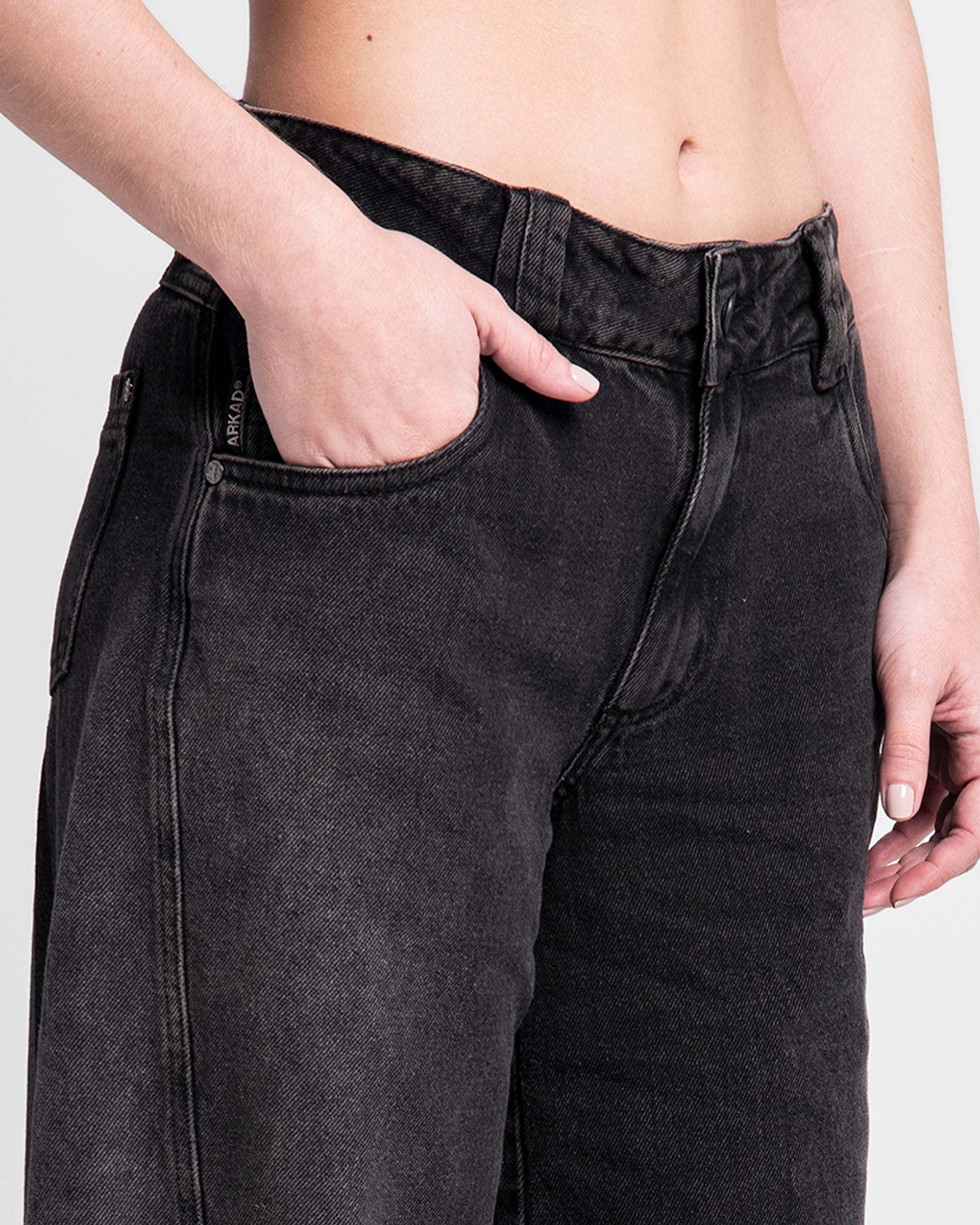 Denim Pant Degrade Negro Mujer