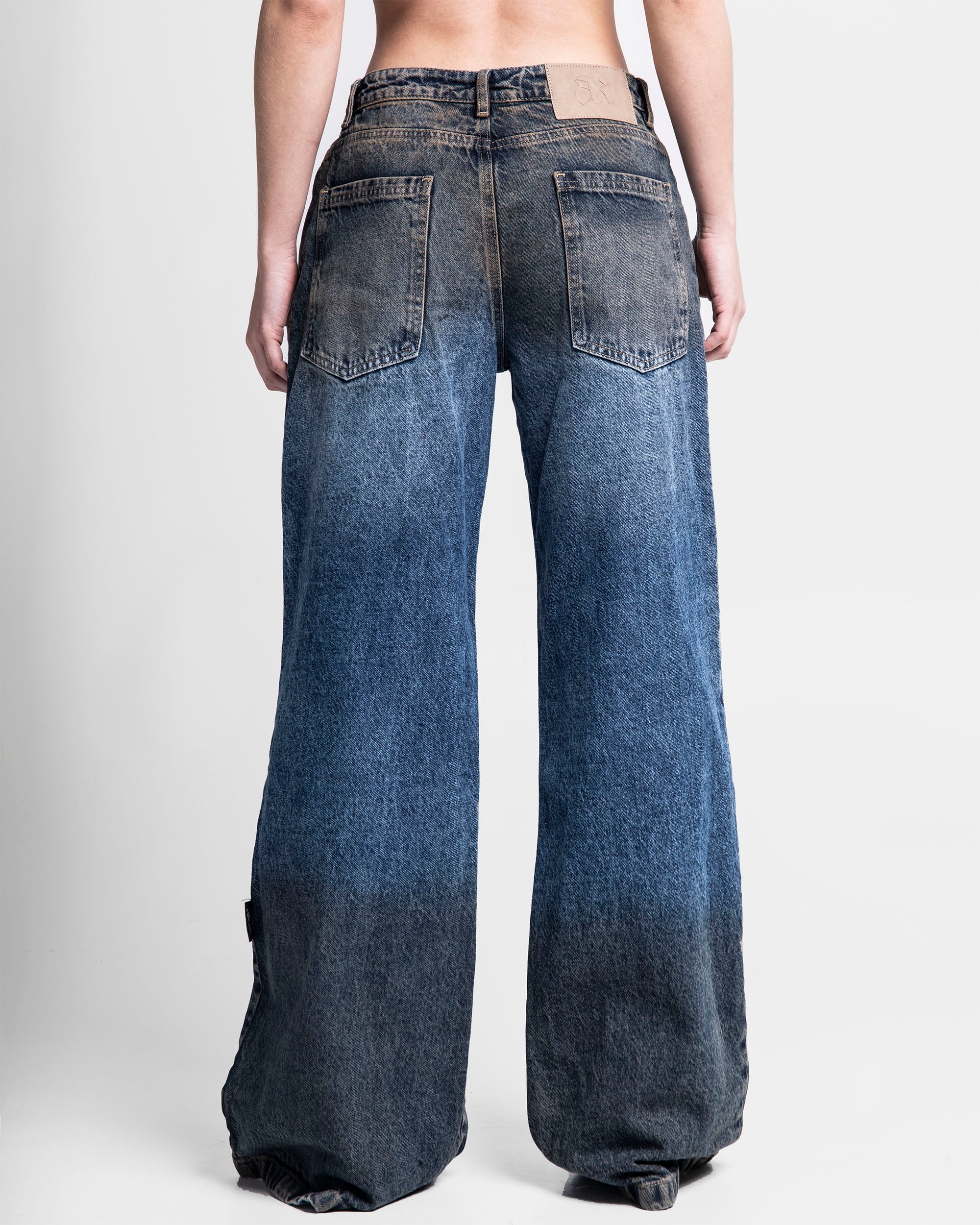 Dirty Denim Pant Azul Oscuro Mujer