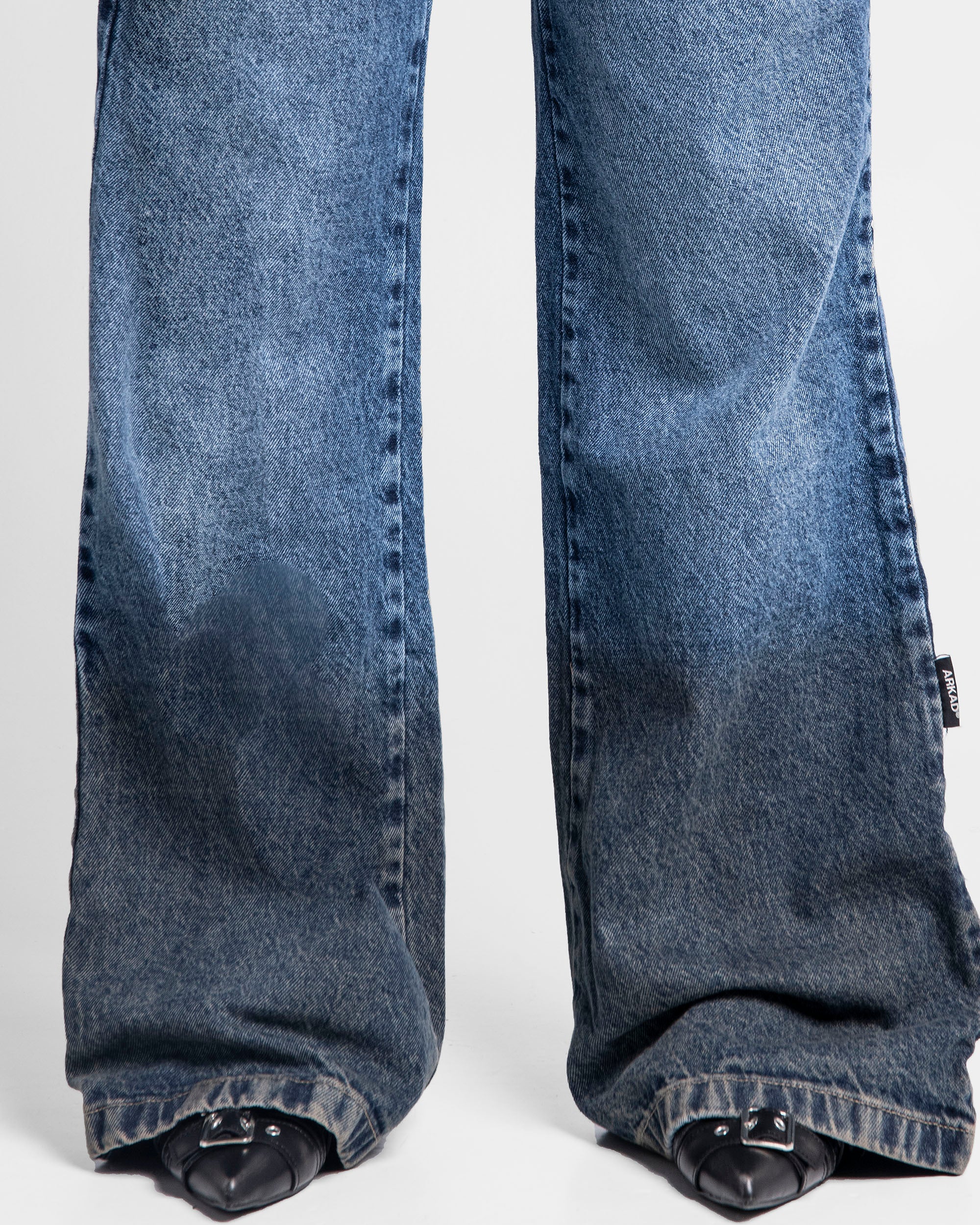 Dirty Denim Pant Azul Oscuro Mujer