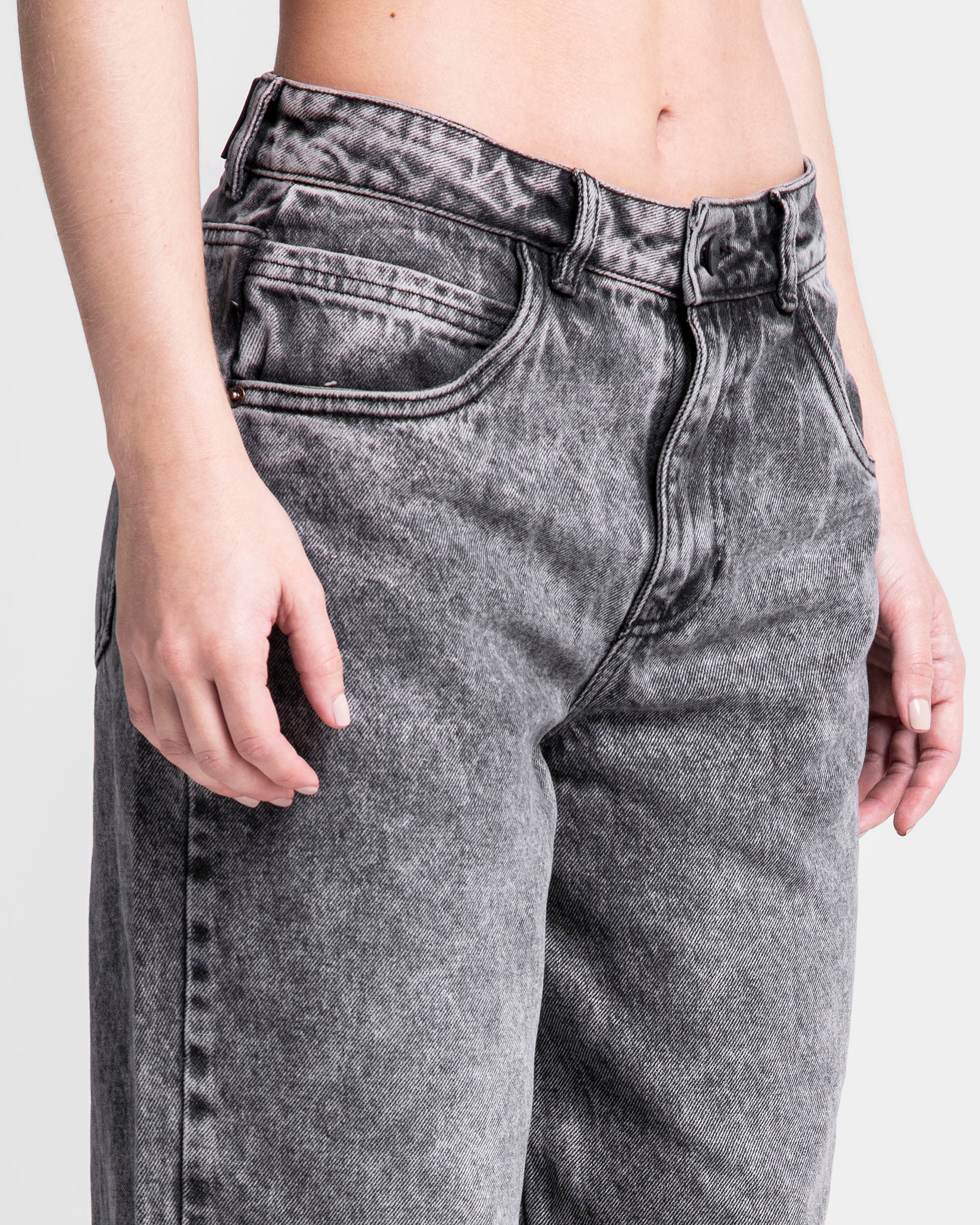Denim Pant Gris Mujer
