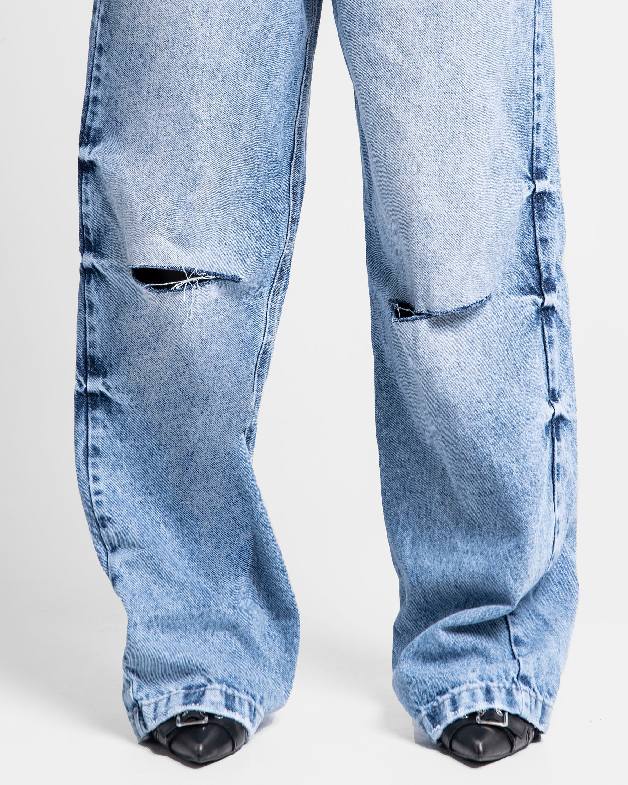 Jean Destroyed Azul Mujer