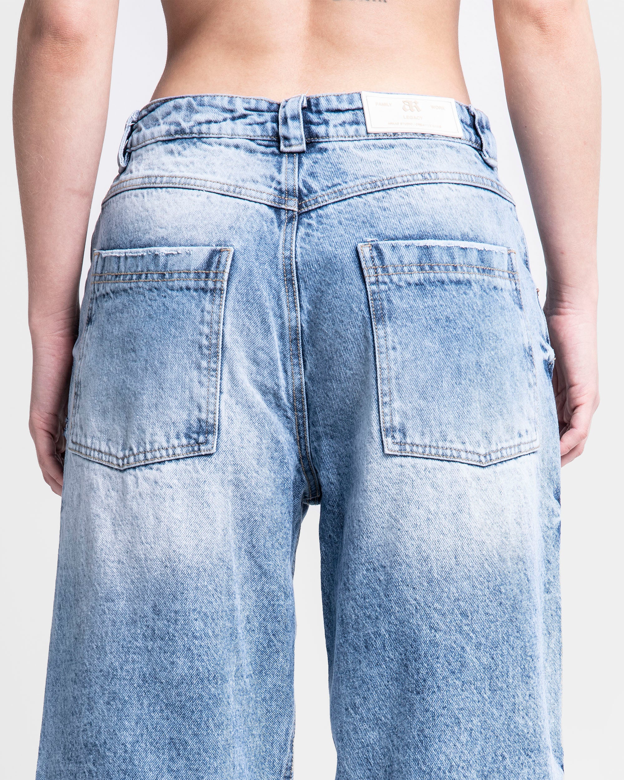 Jean Destroyed Azul Mujer