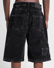 Washed Jort Corduroy Negro