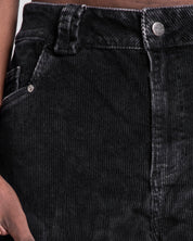 Washed Jort Corduroy Negro