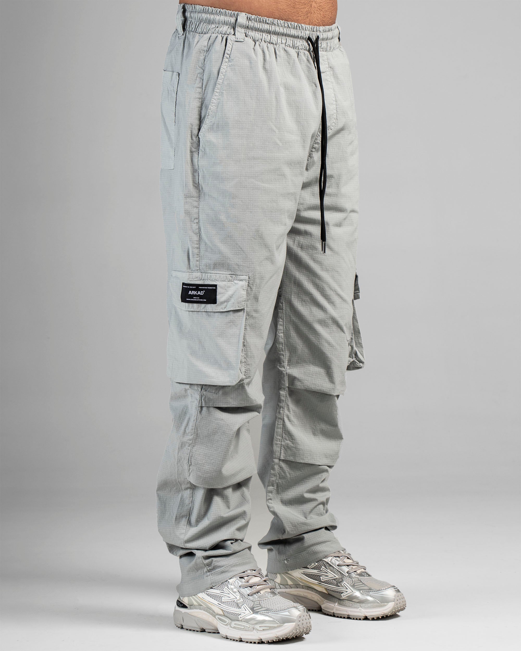Pant Cargo Ripstop Gris Claro