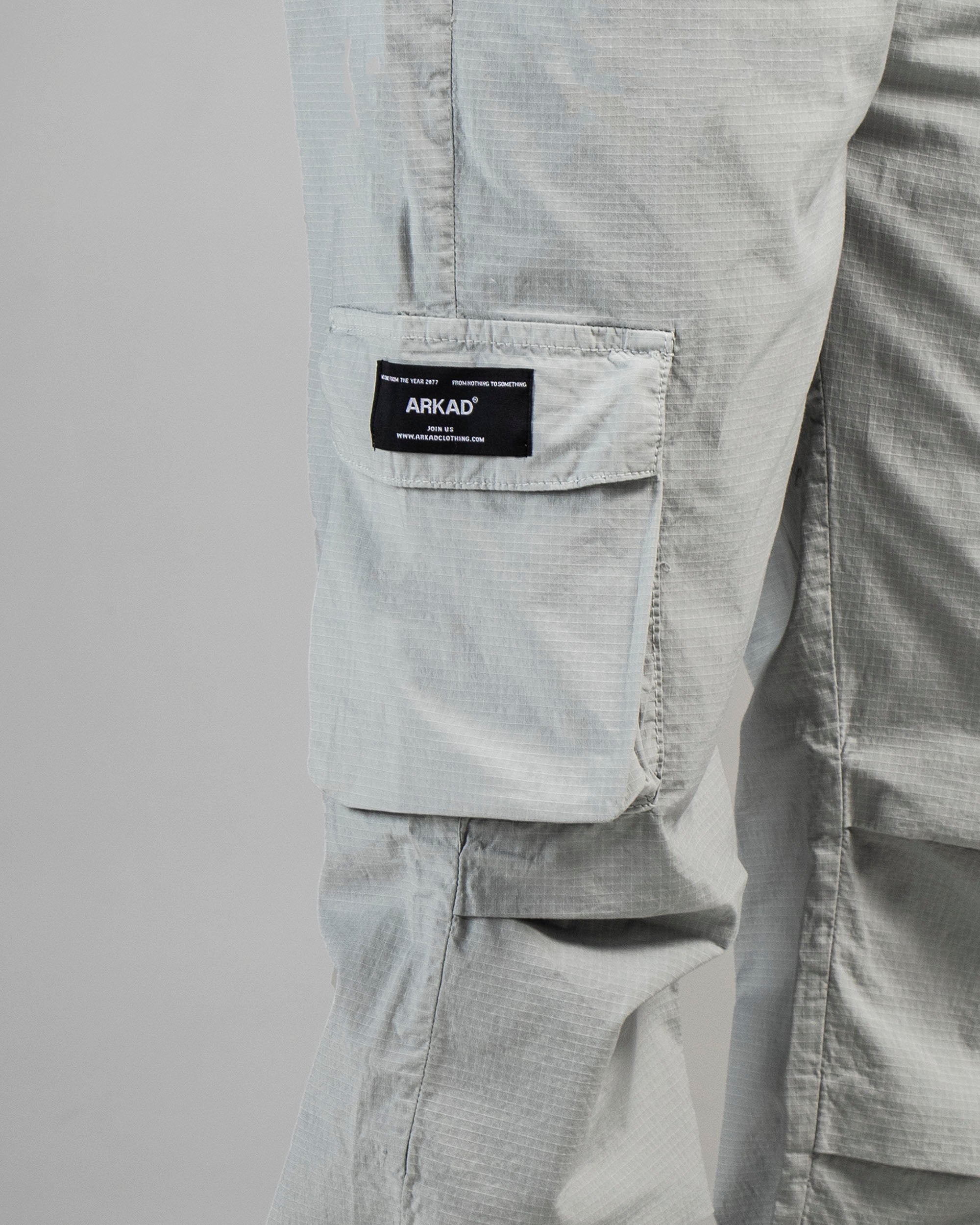 Pant Cargo Ripstop Gris Claro