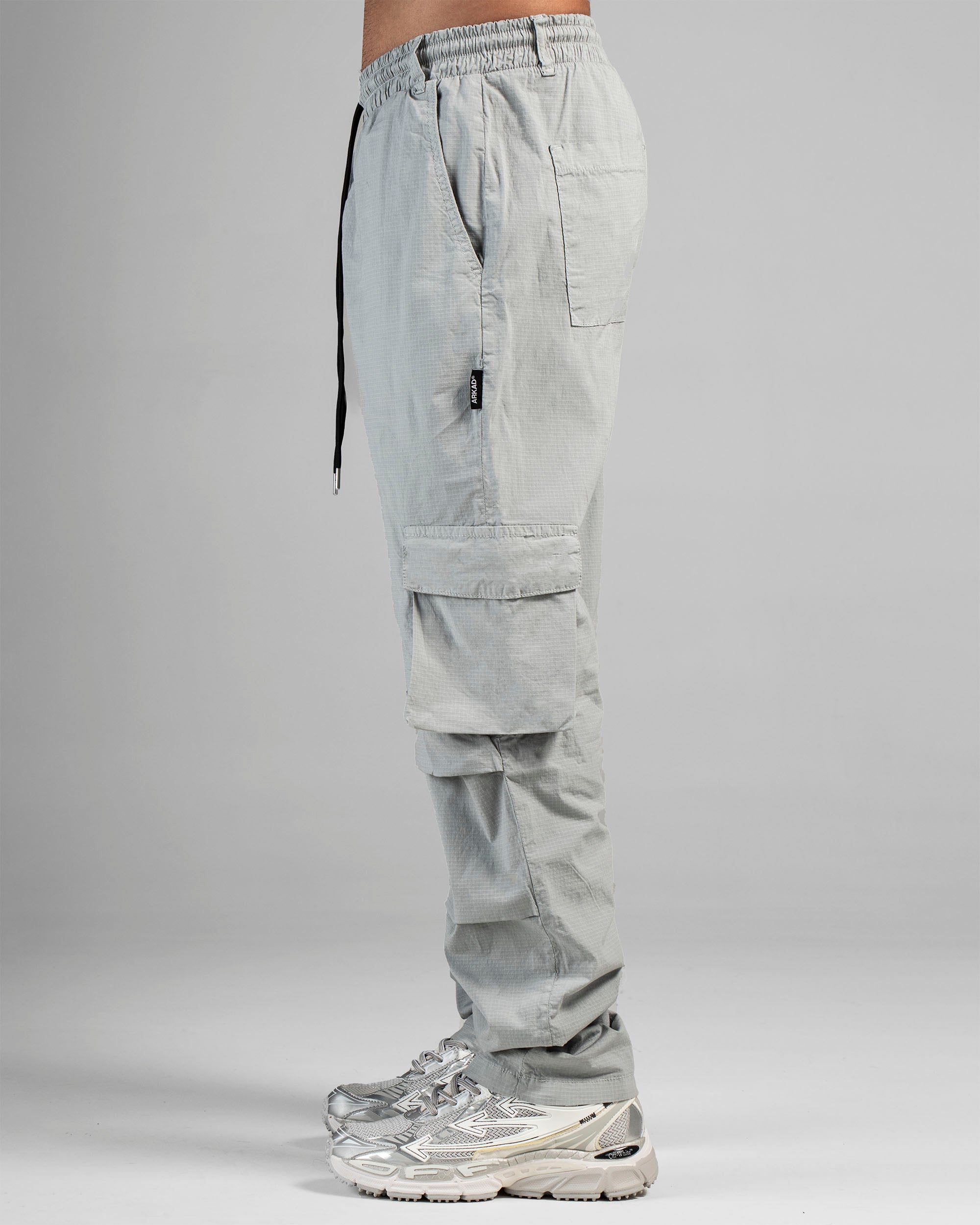 Pant Cargo Ripstop Gris Claro