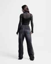 Bodysuit Mesh Cortes Negro