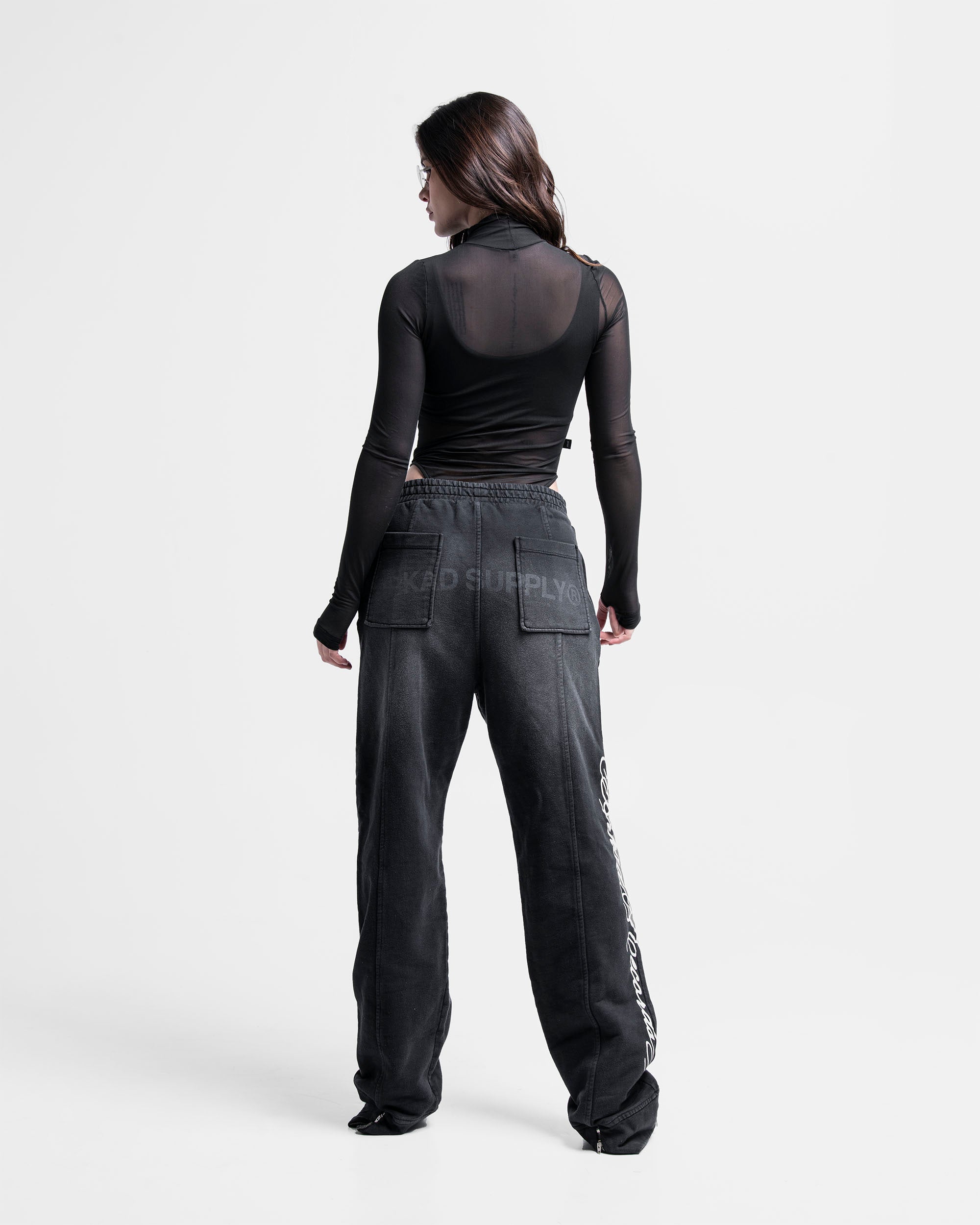 Bodysuit Mesh Cortes Negro