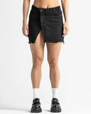 Falda En Denim Asimétrica