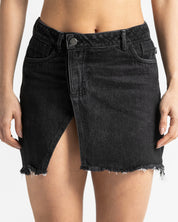 Falda En Denim Asimétrica