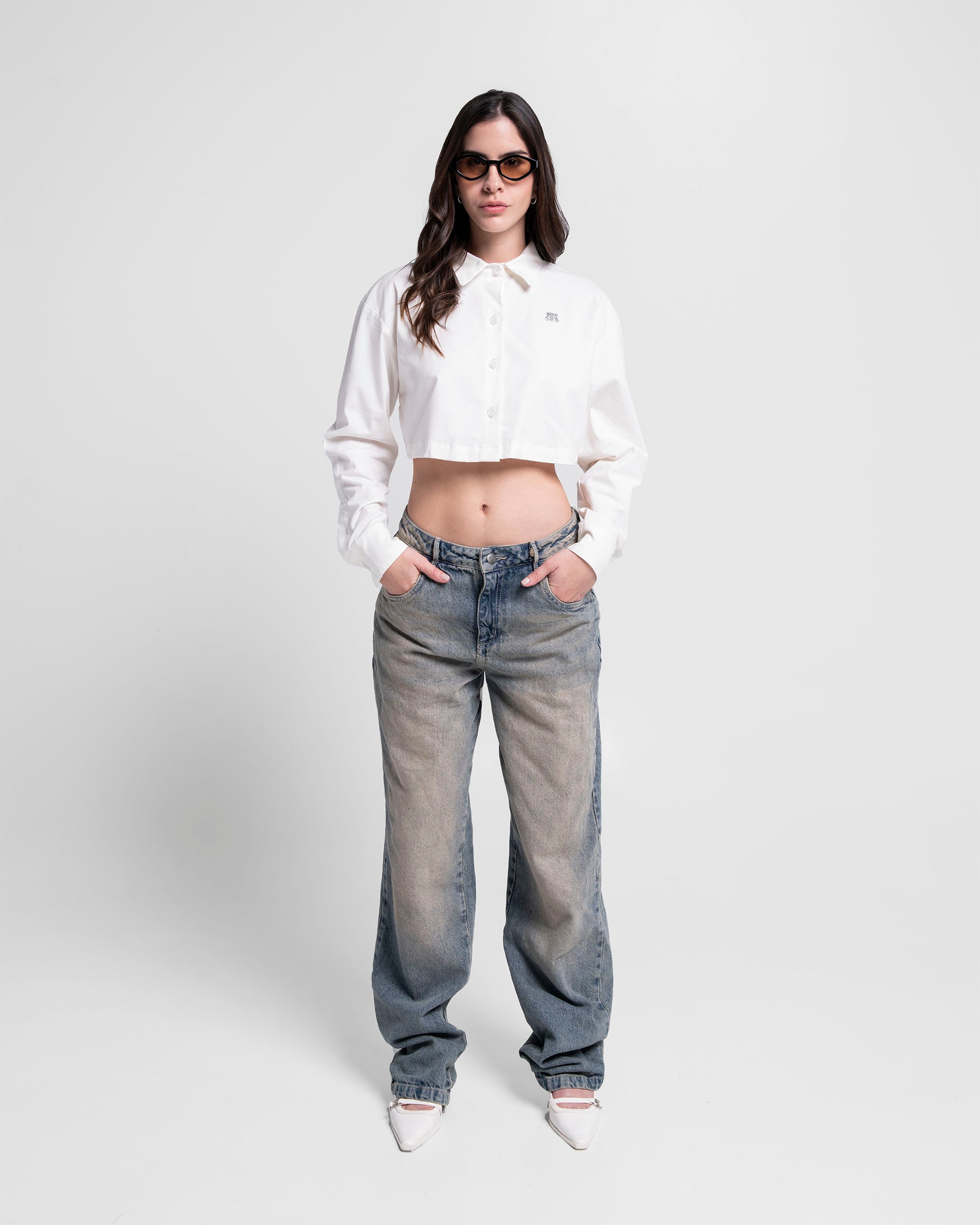 Long Sleeve Crop Shirt