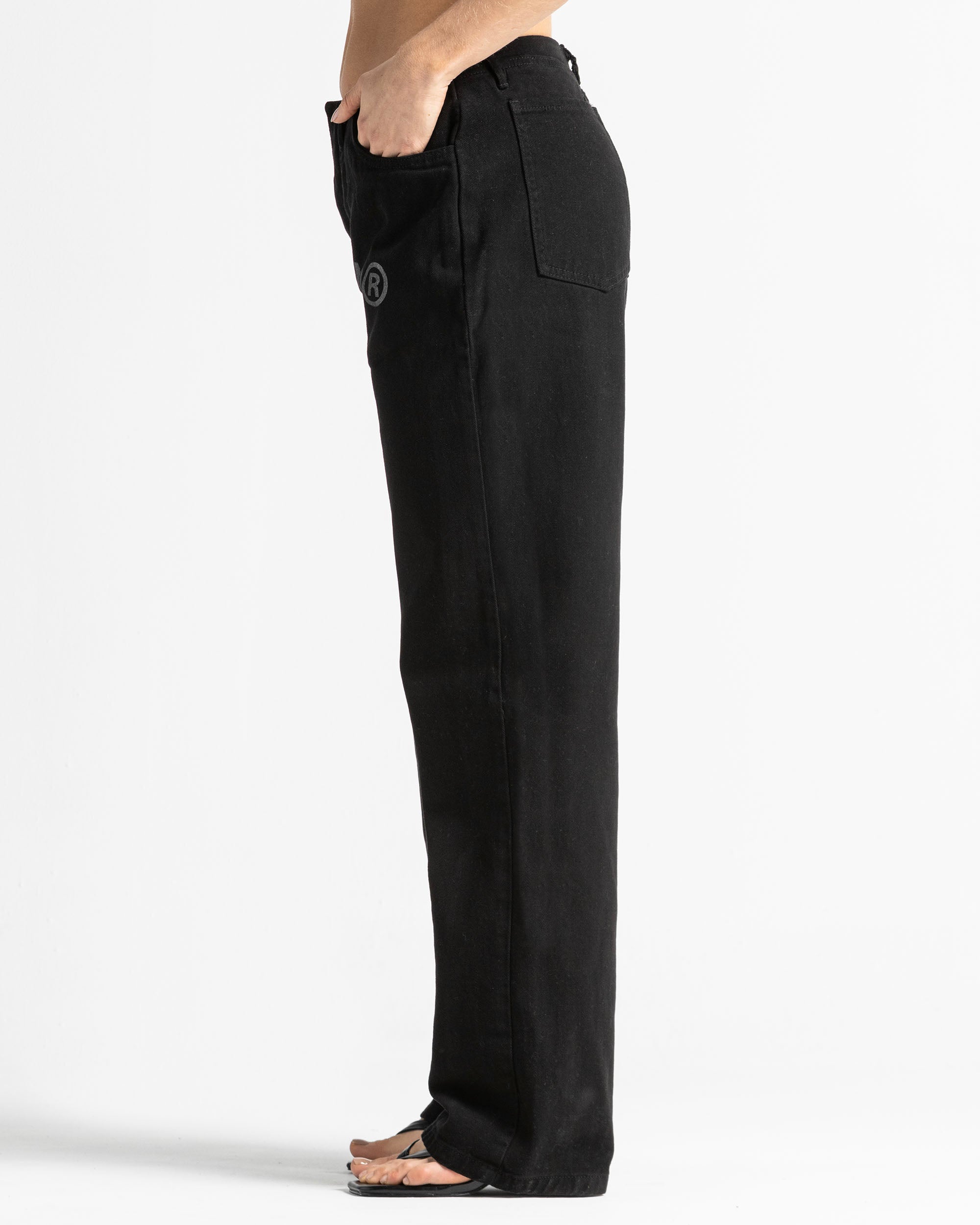 Printed Jean Negro Mujer