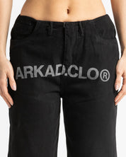 Printed Jean Negro Mujer
