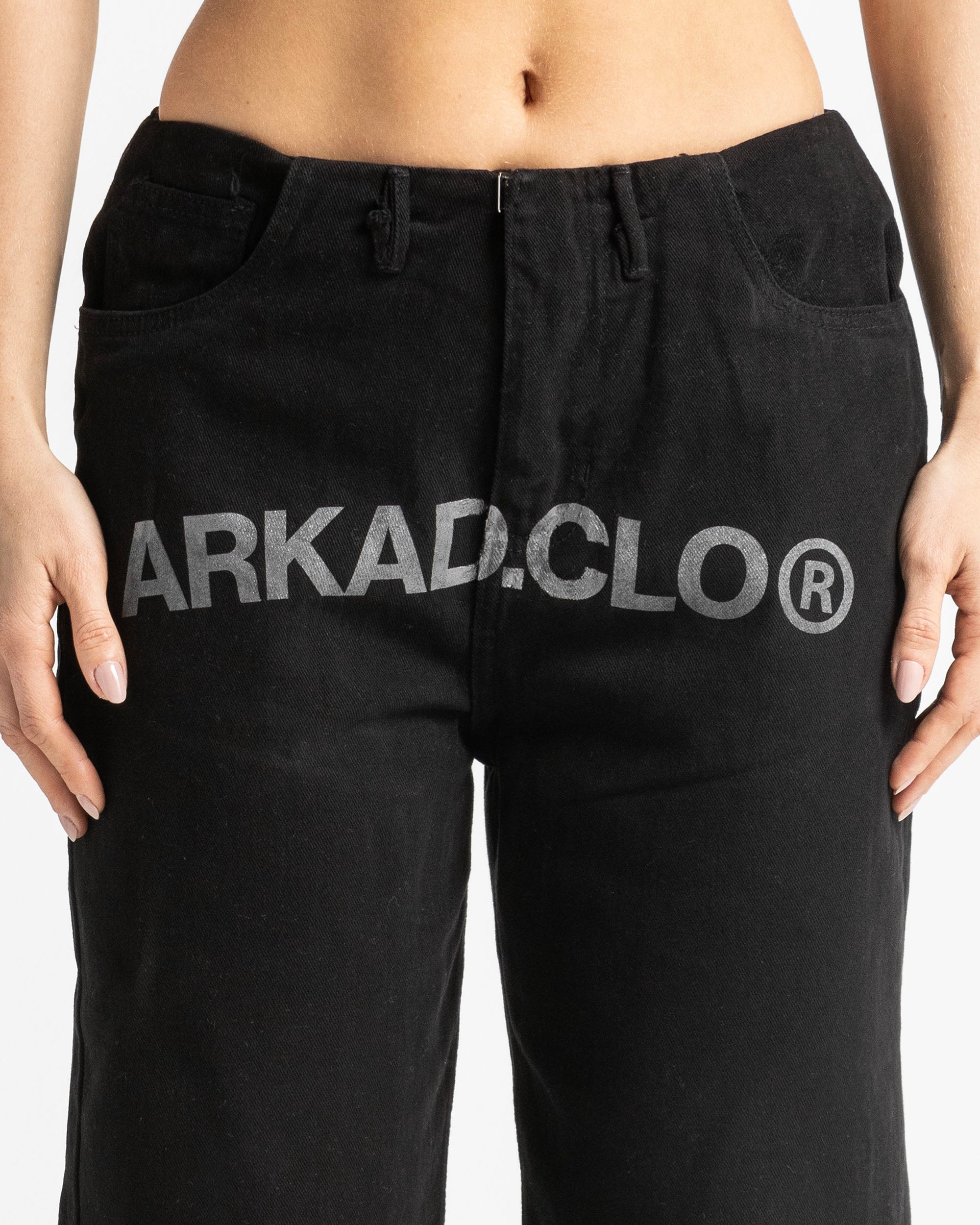 Printed Jean Negro Mujer