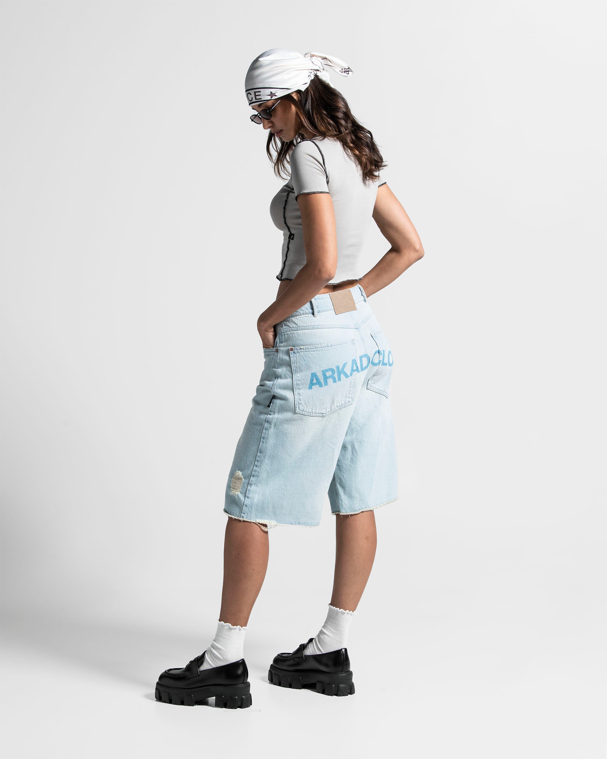 Printed Jort Dirty Oversize Mujer