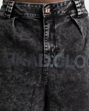 Washed Jort Denim Negro